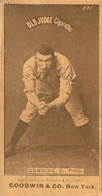 1887 Old Judge Gunning, C., Phila #204-2a Baseball Card