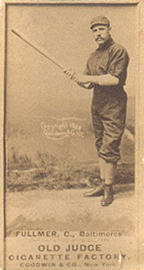 1887 Old Judge Fulmer, C., Baltimores #175-1a Baseball Card