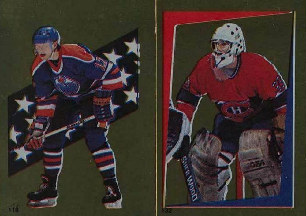 1986 O-Pee-Chee Sticker Kurri/Roy #118/132 Hockey Card