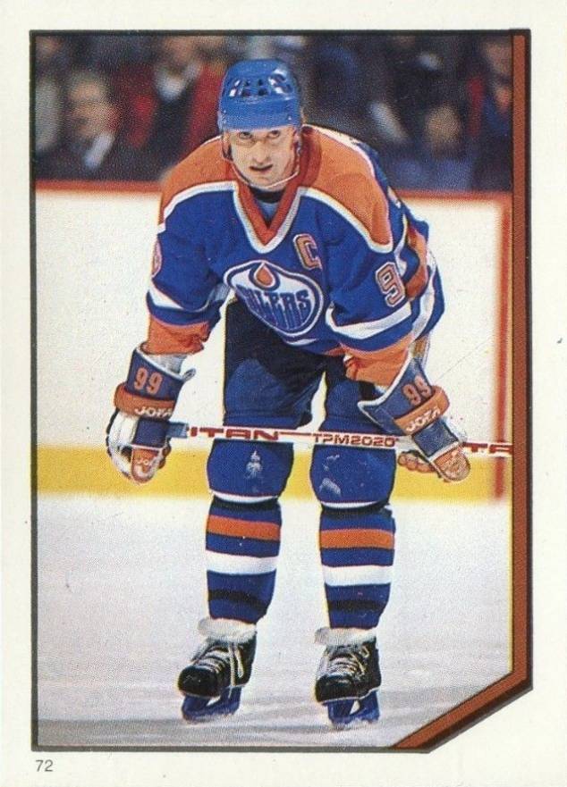 1986 O-Pee-Chee Sticker Wayne Gretzky #72 Hockey Card