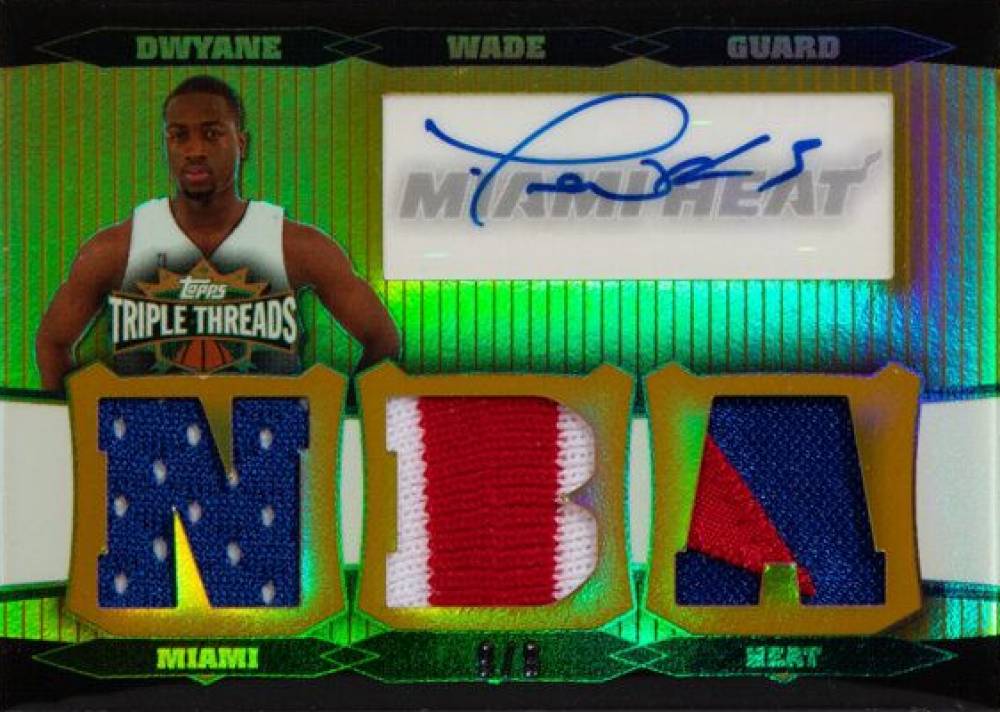 2006 Topps Triple Threads Relics Autographs Dwyane Wade #43 Basketball Card