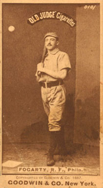 1887 Old Judge Fogarty, R.F., Phila. #165-4a Baseball Card