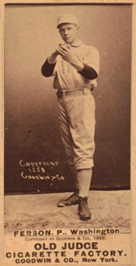 1887 Old Judge Ferson, P., Washington #158-2a Baseball Card