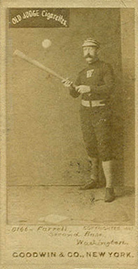 1887 Old Judge Farrell, Second Base, Washington. #154-2a Baseball Card