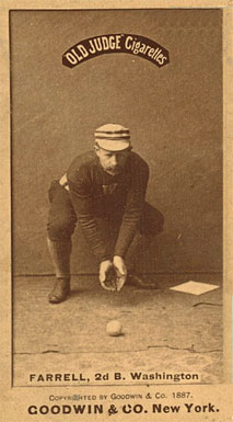 1887 Old Judge Farrell, 2d B. Washington #154-4a Baseball Card