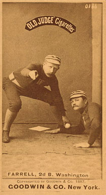 1887 Old Judge Farrell, 2d B. Washington #154-3a Baseball Card