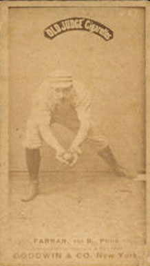 1887 Old Judge Farrar, 1st B., Phila. #153-5a Baseball Card