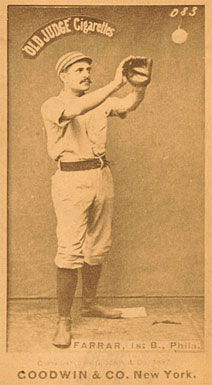 1887 Old Judge Farrar, 1st B., Phila. #153-1a Baseball Card
