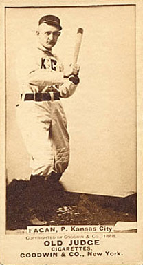 1887 Old Judge Fagan, P. Kansas City #151-4a Baseball Card