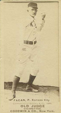 1887 Old Judge Fagan, P. Kansas City #151-1a Baseball Card