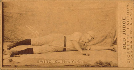1887 Old Judge Ewing, C., New Yorks #149-1b Baseball Card
