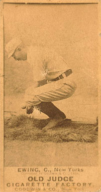 1887 Old Judge Ewing, C., New Yorks #149-7b Baseball Card