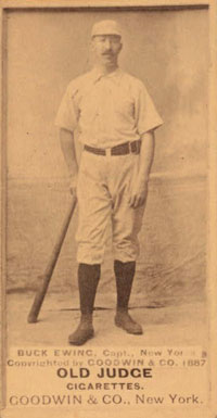 1887 Old Judge Buck Ewing, Capt., New Yorks #149-8a Baseball Card