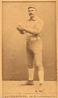 1887 Old Judge Esterbrook, 1st B Indianapolis #146-6a Baseball Card