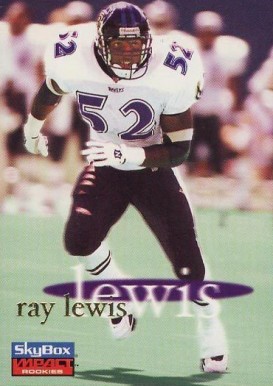1996 Skybox Impact Rookies Ray Lewis #6 Football Card