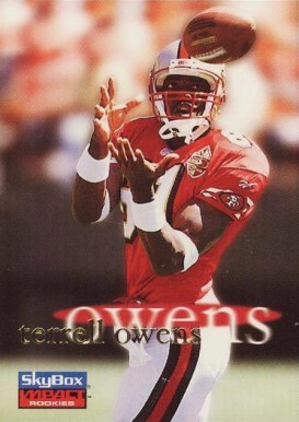 1996 Skybox Impact Rookies Terrell Owens #62 Football Card