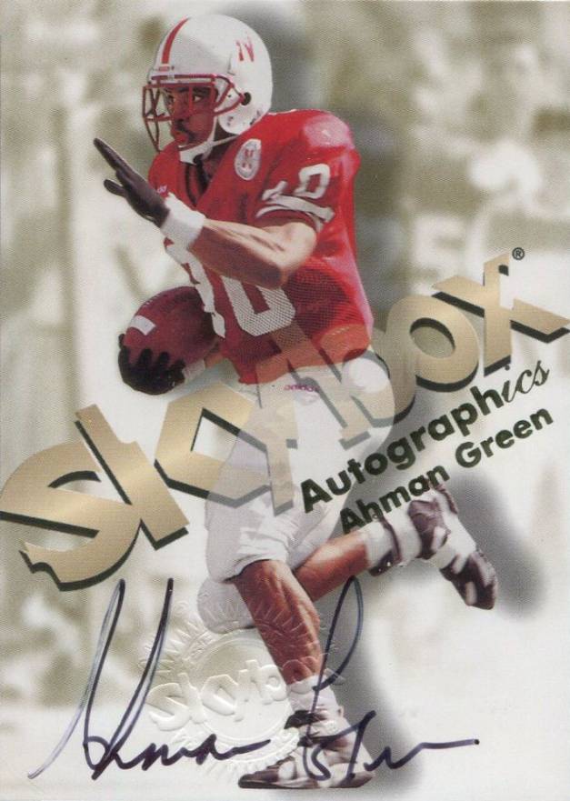 1998 Skybox Premium Autographics Ahman Green # Football Card