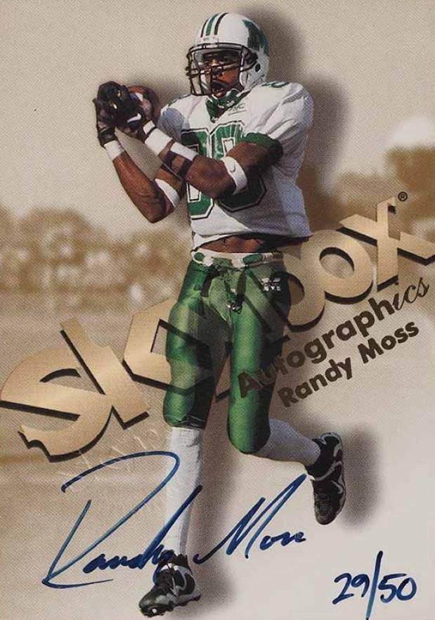 1998 Skybox Premium Autographics Randy Moss # Football Card