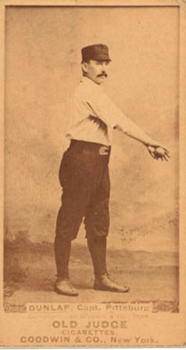 1887 Old Judge Dunlap, Capt. Pittsburg #138-11a Baseball Card