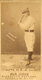 1887 Old Judge Duffe, 2d B., St. Louis #134-1a Baseball Card