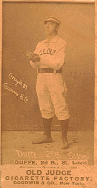 1887 Old Judge Duffe, 2d B., St. Louis #134-4a Baseball Card