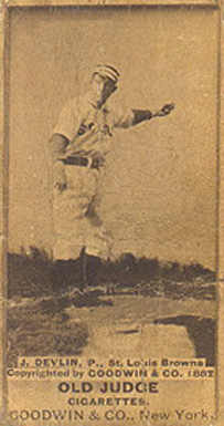 1887 Old Judge J. Devlin, P., St. Louis Browns #125-2d Baseball Card