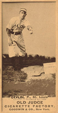 1887 Old Judge Devlin, P., St. Louis #125-4c Baseball Card