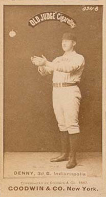 1887 Old Judge Denny, 3d B. Indianapolis #124-3a Baseball Card