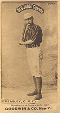 1887 Old Judge Deasley, C. N.Y's. #121-13a Baseball Card