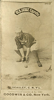 1887 Old Judge Deasley, C. N.Y's. #121-14a Baseball Card
