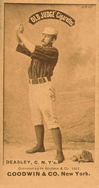 1887 Old Judge Deasley, C. N.Y's. #121-1a Baseball Card