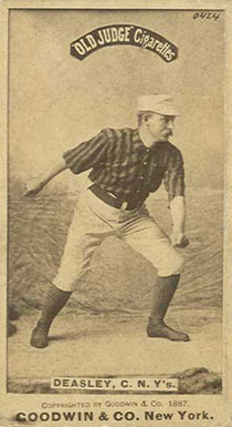 1887 Old Judge Deasley, C. N.Y's. #121-10a Baseball Card
