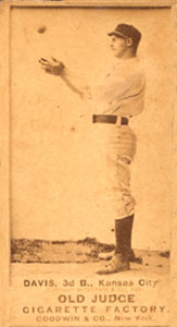 1887 Old Judge Davis, 3d B., Kansas City #119-3a Baseball Card
