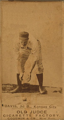 1887 Old Judge Davis, 3d B., Kansas City #119-2a Baseball Card