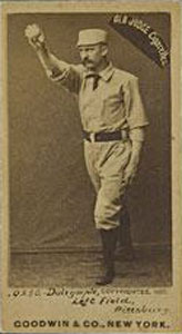 1887 Old Judge Dalrymple, Left field, Pittsburg #113-3b Baseball Card