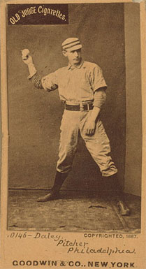 1887 Old Judge Daley, Pitcher, Philadelphia #110-1b Baseball Card