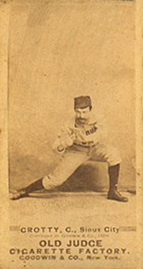 1887 Old Judge Crotty, C., Sioux City #102-2b Baseball Card