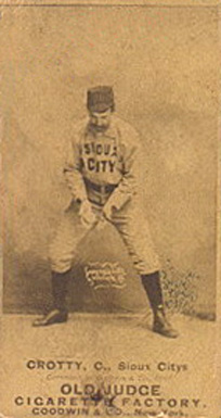 1887 Old Judge Crotty, C., Sioux Citys #102-6a Baseball Card