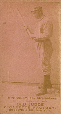 1887 Old Judge Crossley, C., Milwaukees #101-6a Baseball Card