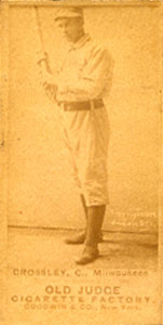 1887 Old Judge Crossley, C., Milwaukees #101-4a Baseball Card