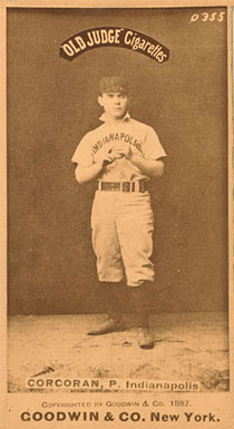 1887 Old Judge Corcoran, P. Indianapolis #94-1a Baseball Card