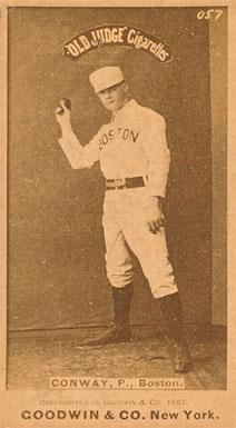 1887 Old Judge Conway, P., Boston. #89-2a Baseball Card