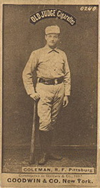 1887 Old Judge Coleman, R.F. Pittsburg #83-5a Baseball Card