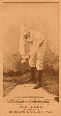 1887 Old Judge Carpenter, 3d B. Cincinnati #66-3a Baseball Card