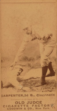 1887 Old Judge Carpenter, 3d B., Cincinnatis #66-1b Baseball Card