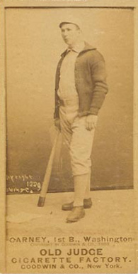 1887 Old Judge Carney, 1st B., Washington #65-3b Baseball Card