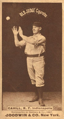 1887 Old Judge Cahill, R.F. Indianapolis #61-1a Baseball Card