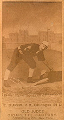 1887 Old Judge E. Burns, 3 B, Chicagos N L #59-1b Baseball Card