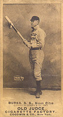 1887 Old Judge Burks, S.S., Sioux Citys #54-4a Baseball Card