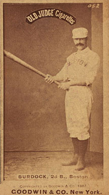 1887 Old Judge Burdock, 2d B., Boston #53-3a Baseball Card